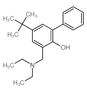 2-(diethylaminomethyl)-6-phenyl-4-tert-butyl-phenol结构式