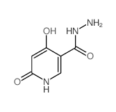 6-hydroxy-4-oxo-1H-pyridine-3-carbohydrazide structure