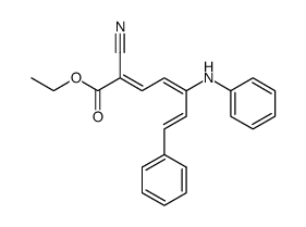 (2E,4E,6E)-2-Cyano-7-phenyl-5-phenylamino-hepta-2,4,6-trienoic acid ethyl ester Structure