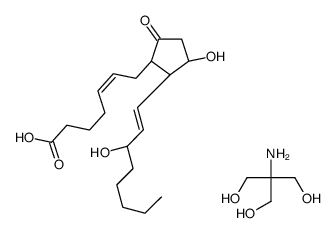 2-amino-2-(hydroxymethyl)propane-1,3-diol,(Z)-7-[(1R,2R,3R)-3-hydroxy-2-[(E,3S)-3-hydroxyoct-1-enyl]-5-oxocyclopentyl]hept-5-enoic acid结构式