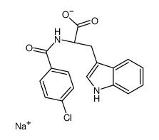 sodium N-(4-chlorobenzoyl)-L-tryptophanate结构式