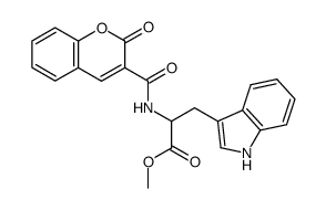 3-(1H-Indol-3-yl)-2-[(2-oxo-2H-chromene-3-carbonyl)-amino]-propionic acid methyl ester Structure
