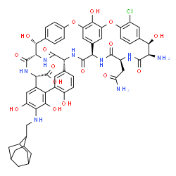 29-(2-Admantyl)methyleremomycin aglycone hexapeptide结构式