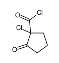 Cyclopentanecarbonyl chloride, 1-chloro-2-oxo- (9CI)结构式