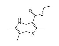 2,5,6-trimethyl-4H-thieno[3,2-b]pyrrole-3-carboxylic acid ethyl ester结构式