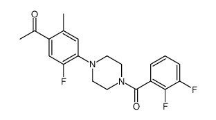 1-[4-[4-(2,3-difluorobenzoyl)piperazin-1-yl]-5-fluoro-2-methylphenyl]ethanone Structure