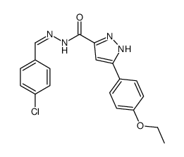 N-[(E)-(4-chlorophenyl)methylideneamino]-3-(4-ethoxyphenyl)-1H-pyrazole-5-carboxamide Structure