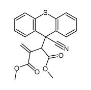 Dimethyl 1-(9-cyanothioxanthen-9-yl)-2-propene-1,2-dicarboxylate结构式