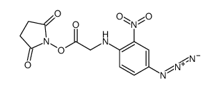 (2,5-dioxopyrrolidin-1-yl) 2-(4-azido-2-nitroanilino)acetate结构式