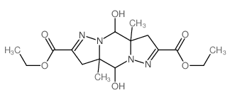 3H,8H-Dipyrazolo[1,5-a:1,5-d]pyrazine-2,7-dicarboxylic acid, 3a, 4,8a,9-tetrahydro-4,9-dihydroxy-3a,8a-dimethyl-, diethyl ester, (3a.alpha.,4.beta.,8a.beta.,9.alpha.)-结构式