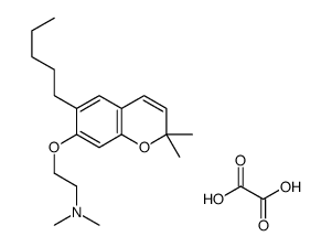 2-(2,2-dimethyl-6-pentylchromen-7-yl)oxyethyl-dimethylazanium,2-hydroxy-2-oxoacetate结构式