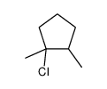 1-chloro-1,2-dimethylcyclopentane结构式