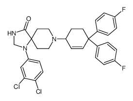 8-[4,4-bis-(4-fluoro-phenyl)-cyclohex-2-enyl]-1-(3,4-dichloro-phenyl)-1,3,8-triaza-spiro[4.5]decan-4-one Structure