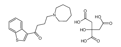 4-(azepan-1-yl)-1-(1-benzothiophen-3-yl)butan-1-one,2-hydroxypropane-1,2,3-tricarboxylic acid Structure