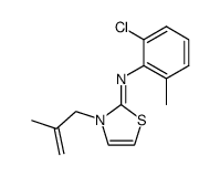 (2-chloro-6-methyl-phenyl)-[3-(2-methyl-allyl)-3H-thiazol-2-ylidene]-amine Structure