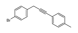 1-bromo-4-[3-(4-methylphenyl)prop-2-ynyl]benzene Structure