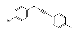 1-bromo-4-[3-(4-methylphenyl)prop-2-ynyl]benzene结构式