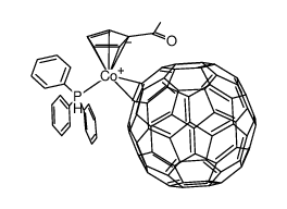 (η5-acetylcyclopentadienyl)(η2-[60]fullerene)(triphenylphosphine)cobalt(I)结构式