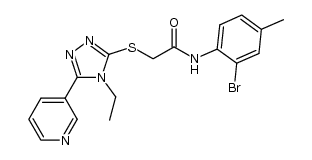 N-(2-bromo-4-methylphenyl)-2-((4-ethyl-5-(pyridin-3-yl)-4H-1,2,4-triazol-3-yl)thio)acetamide结构式