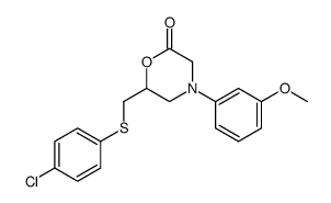 6-[(4-chlorophenyl)sulfanylmethyl]-4-(3-methoxyphenyl)morpholin-2-one结构式