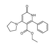 6-oxo-2-phenyl-4-pyrrolidin-1-yl-1,6-dihydro-pyridine-3-carboxylic acid ethyl ester结构式