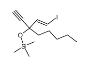 dl-3-ethynyl-1-iodo-3-trimethylsilyloxy-1-octene结构式