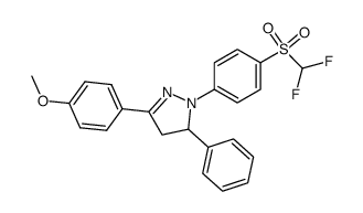 1-(4-difluoromethanesulfonyl-phenyl)-3-(4-methoxy-phenyl)-5-phenyl-4,5-dihydro-1H-pyrazole结构式