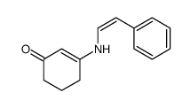 3-(2-phenylethenylamino)cyclohex-2-en-1-one结构式