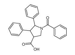 1-Benzoyl-2,3-diphenylpyrrolidine-4-carboxylic acid structure
