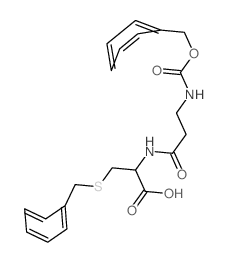 3-benzylsulfanyl-2-[3-(phenylmethoxycarbonylamino)propanoylamino]propanoic acid结构式