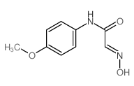 2-羟基亚胺-N-(4-甲氧基苯基)-乙酰胺结构式