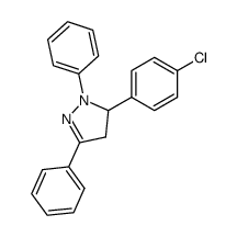 5-(4-chlorophenyl)-1,3-diphenyl-4,5-dihydro-1H-pyrazole结构式