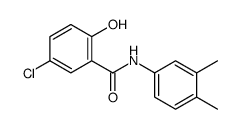 5-chloro-N-(3,4-dimethylphenyl)-2-hydroxybenzamide结构式