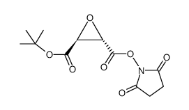 (2S,3S)-Oxirane-2,3-dicarboxylic acid 2-tert-butyl ester 3-(2,5-dioxo-pyrrolidin-1-yl) ester Structure