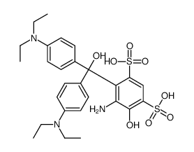 5-amino-4-(bis(4-(diethylamino)phenyl)(hydroxy)methyl)-6-hydroxybenzene-1,3-disulfonic acid Structure