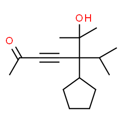 5-Cyclopentyl-6-hydroxy-6-methyl-5-isopropyl-3-heptyn-2-one Structure