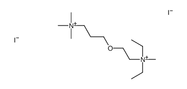 diethyl-methyl-[2-[3-(trimethylazaniumyl)propoxy]ethyl]azanium,diiodide Structure