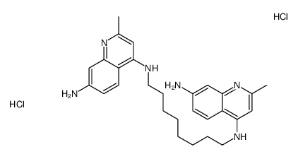 4-N-[8-[(7-amino-2-methylquinolin-4-yl)amino]octyl]-2-methylquinoline-4,7-diamine,dihydrochloride结构式