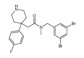 N-(3,5-dibromobenzyl)-2-[4-(4-fluorophenyl)-piperidin-4-yl]-N-methyl-acetamide Structure