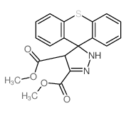 Spiro[3H-pyrazole-3,9'-[9H]thioxanthene]-4,5-dicarboxylic acid, 2,4-dihydro-, dimethyl ester结构式
