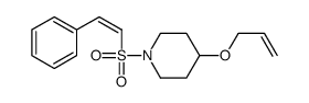 1-(2-phenylethenylsulfonyl)-4-prop-2-enoxypiperidine结构式