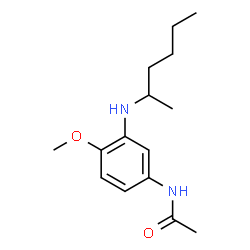 N-[4-methoxy-3-[(1-methylpentyl)amino]phenyl]acetamide Structure