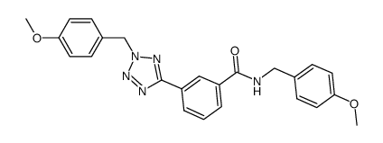 N-(4-methoxy-benzyl)-3-[2-(4-methoxy-benzyl)-2H-tetrazol-5-yl]-benzamide Structure