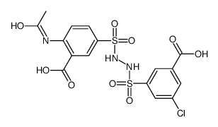 2-acetamido-5-[[(3-carboxy-5-chlorophenyl)sulfonylamino]sulfamoyl]benzoic acid结构式