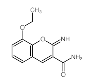 2H-1-Benzopyran-3-carboxamide,8-ethoxy-2-imino- Structure