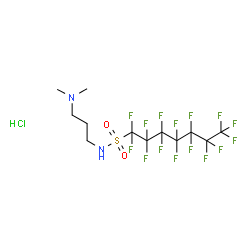 N-[3-(dimethylamino)propyl]-1,1,2,2,3,3,4,4,5,5,6,6,7,7,7-pentadecafluoroheptane-1-sulphonamide monohydrochloride structure