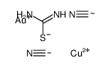 (thioureato-S)copper(1+) di(cyano-C)aurate(1-)结构式
