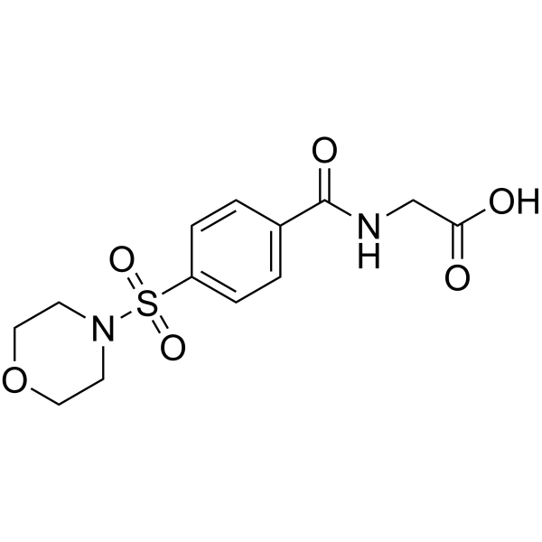 N-[4-(Morpholin-4-ylsulfonyl)benzoyl]glycine structure