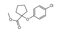 1-(p-Chlorophenoxy)cyclopentanecarboxylic acid, methyl ester structure