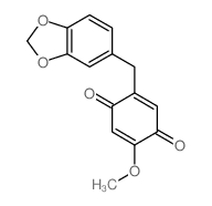 2-(benzo[1,3]dioxol-5-ylmethyl)-5-methoxy-cyclohexa-2,5-diene-1,4-dione Structure